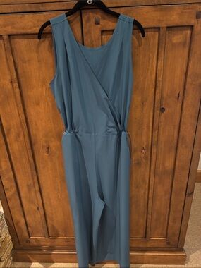 Title Nine Teal Blue Sleeveless Jumpsuit